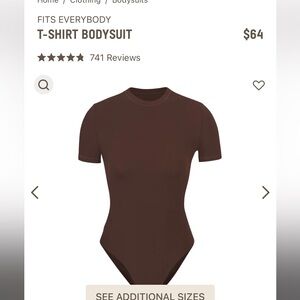 Skims Fits Everybody T-shirt Bodysuit